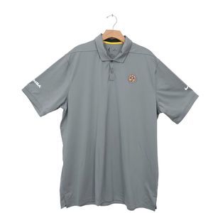 Nike Polo Shirt Womens XL Tall Gray Dri-Fit Basketball Team Sports Short Sleeve